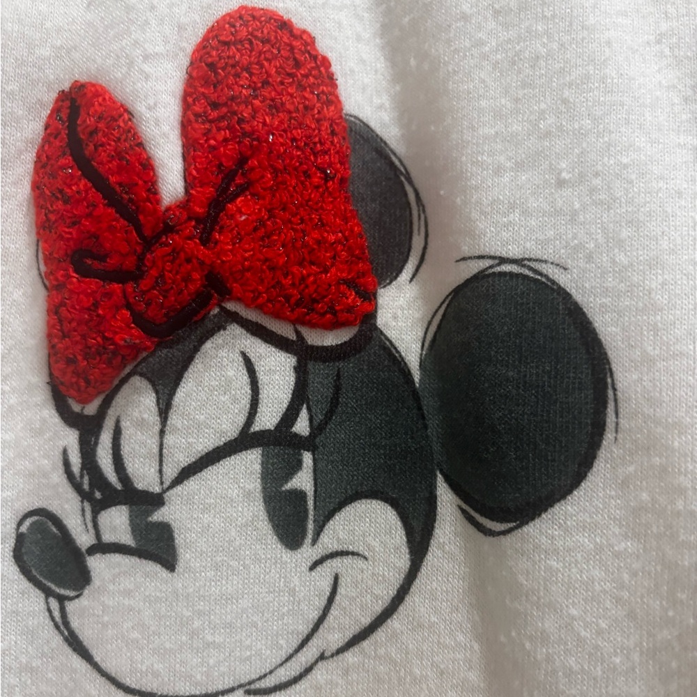 Cream colored Minnie Mouse zip hoodie size 2x